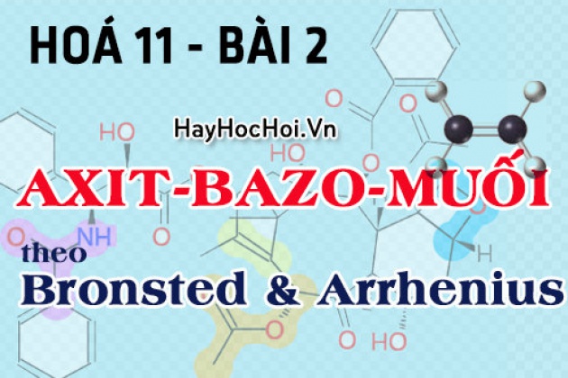 Axit Bazơ Muối Va Hidroxit Lưỡng Tinh Theo Thuyết Areniut Va Thuyết Bronsted Hoa 11 Bai 2